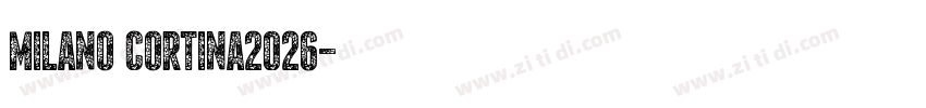 MILANO CORTINA2026字体转换